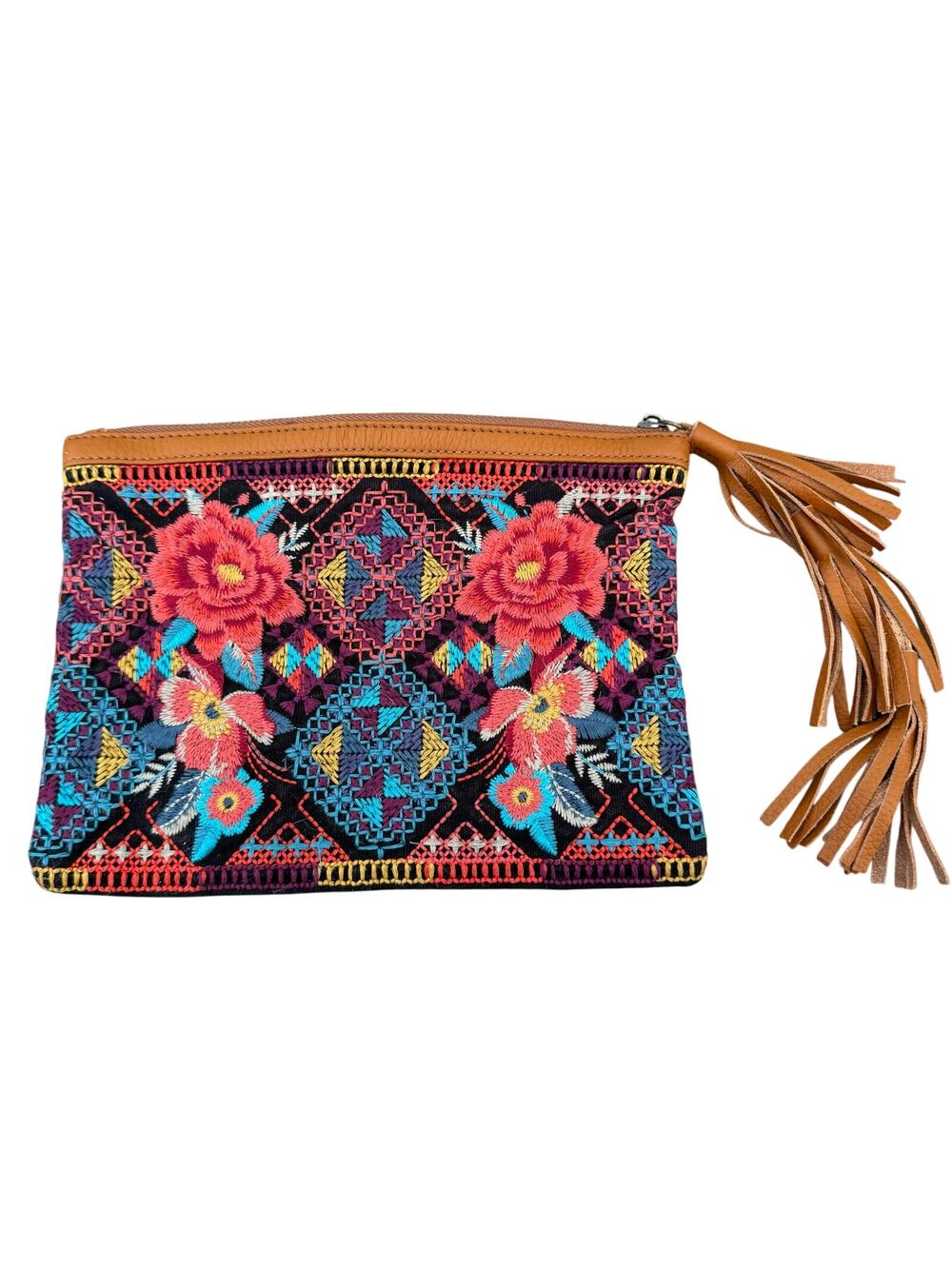 Johnny Was Laurelle fringe clutch
